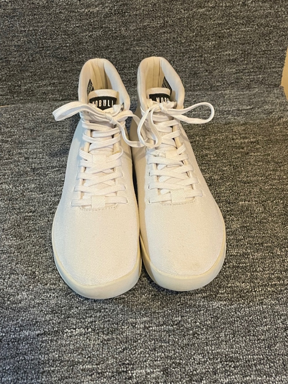 NOBULL Canvas Trainers High Top White Mens 8 women’s 7.5